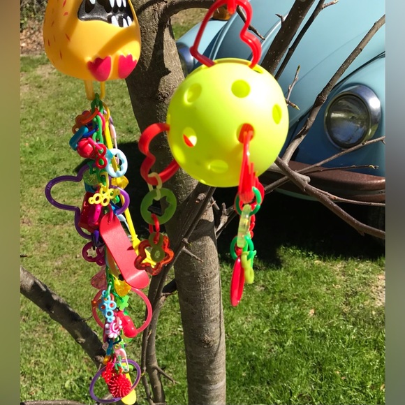 Lot Small Pet Hanging Enrichment Sugar Glider Toys Extra Hanging Clips - Picture 11 of 12